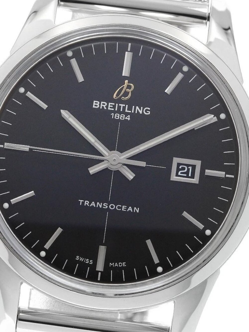 BREITLING Transocean A10360 Date Black Dial Automatic Men's Watch_905803